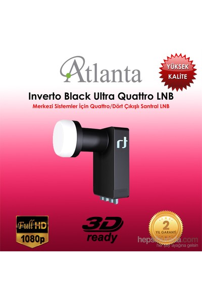 Atlanta Inverto Black Ultra Quattro Santral LNB (Santral/Merkezi Sistem/Multiswitch Kullanım)