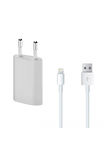 Kılıfshop Apple iPhone Uyumlu 5/5s/6/6s / Plus Adaptör + Lightning Data/Şarj Kablosu