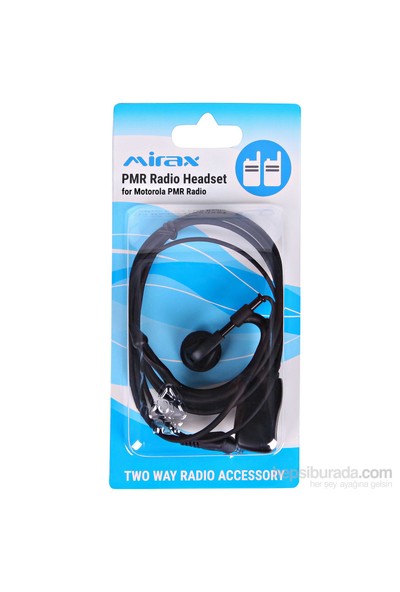 Mirax PMR Telsiz Kulaklığı, mikrofonlu, 2,5mm fiş, Motorola T6/ T8/ T60/ T61/ T80/ T81 Uyumlu MT100-PM02