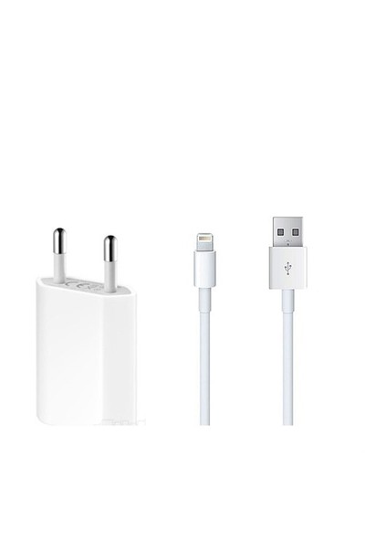 Kılıfshop Apple iPhone Uyumlu 5S Şarj Aleti Ve Lightning Kablosu