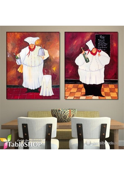 - Cuire 2 Parçalı Canvas Tablo - 83X55cm