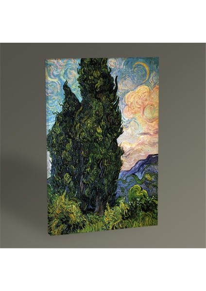 Vincent Van Gogh-Cypresses Tablo 45X30