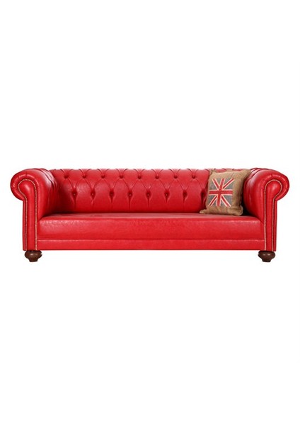 Red Leather Chesterfield