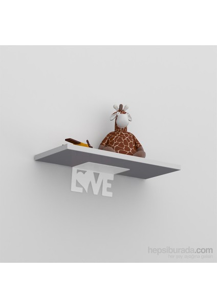 Love Raf ve Kitaplık Seti Beyaz - P.Beyaz