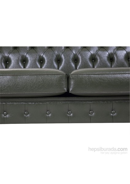 Green Leather Chesterfield