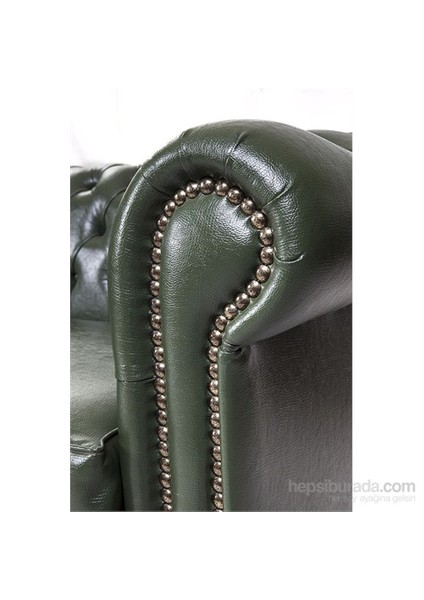 Green Leather Chesterfield