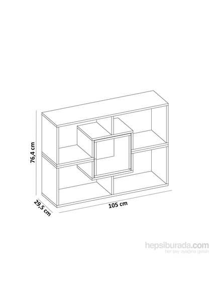 Beled Çok Amaçlı Raf-Kitaplık