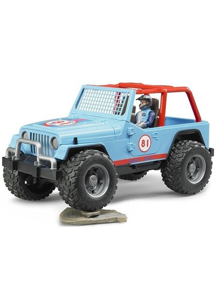 Jeep Cross Safari Aracı Kasklı Pilotu Mavi BR02541