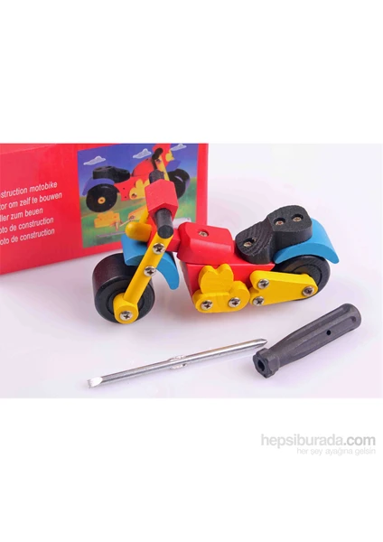 Learning Toys Wooden Construction Motorbike