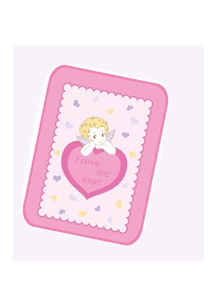 Bebek Vizon Battaniye Angel Pembe