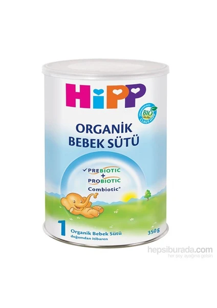 1 Organik Prebiyotik, Probiyotik, Combiotic Bebek Sütü 350 gr  - 12'li