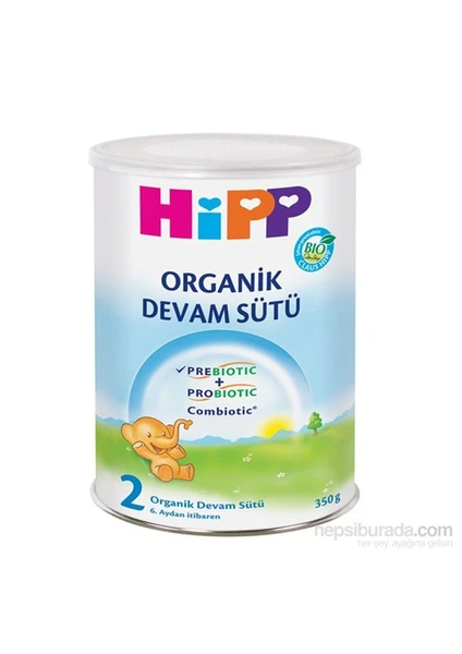 2 Organik Prebiyotik, Probiyotik, Combiotic Devam Sütü 350 gr  - 12'li