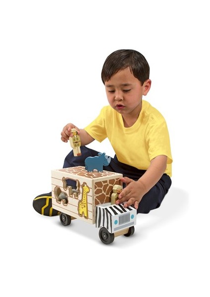 Melissa & Doug Ahşap Kamyon Hayvan Kurtarıcıları Şekil Bulmaca