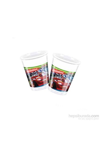 Pet Bardak Cars Neon 200Ml 8Li Cars