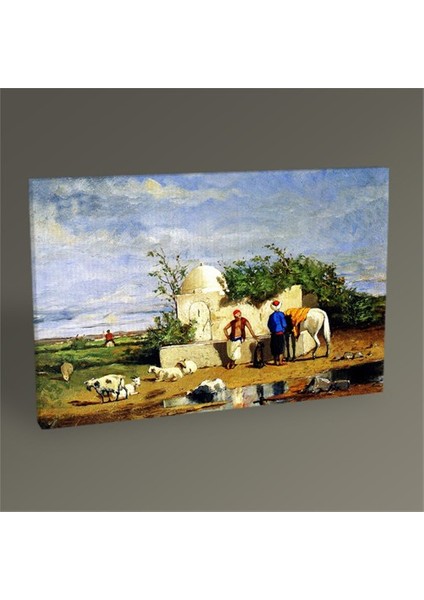 Osman Hamdi Bey Çeşme Başinda Tablo 30 x 20