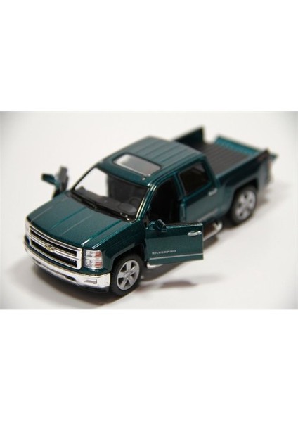 Yeşil 2014 Chevrolet Silverado 1:46 Ölçekli Metal Araba