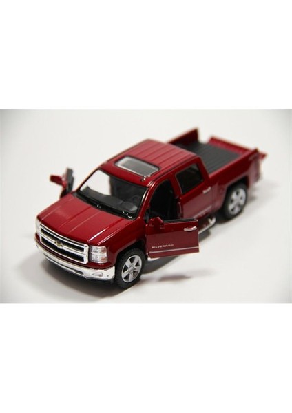 Kırmızı 2014 Chevrolet Silverado 1:46 Ölçekli Metal Araba