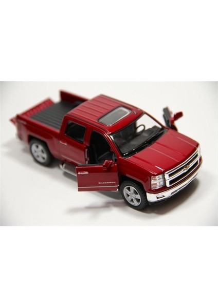 Kırmızı 2014 Chevrolet Silverado 1:46 Ölçekli Metal Araba