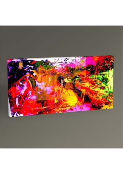 Renkli Soyut Yağlı Boya Tablo 60X30