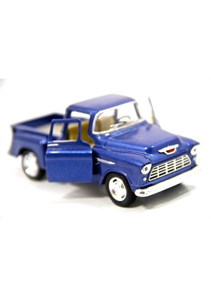 1955 Chevy Stepside Pick-Up (Mavi) 1:32 Metal Çek Bırak Kamyonet