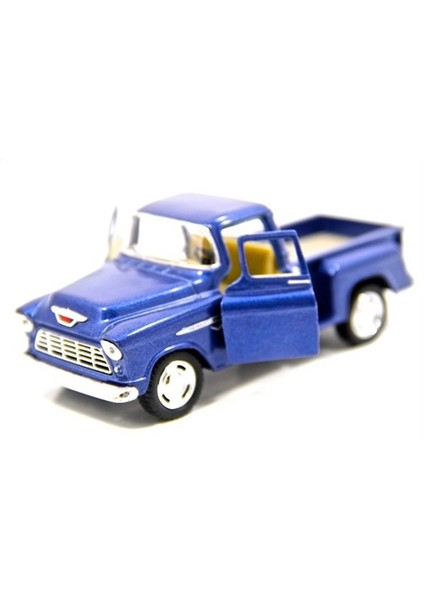 1955 Chevy Stepside Pick-Up (Mavi) 1:32 Metal Çek Bırak Kamyonet