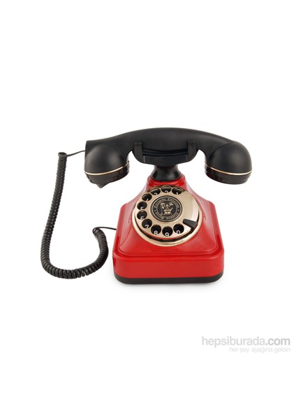 Klasik Çevirmeli Kırmızı Telefon