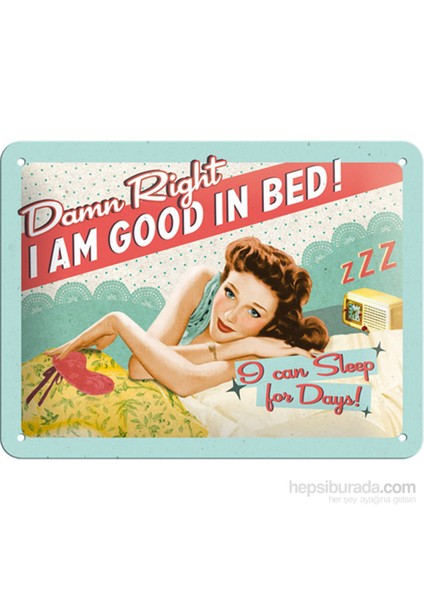 Good İn Bed Metal Kabartmalı Pin Up Duvar Panosu