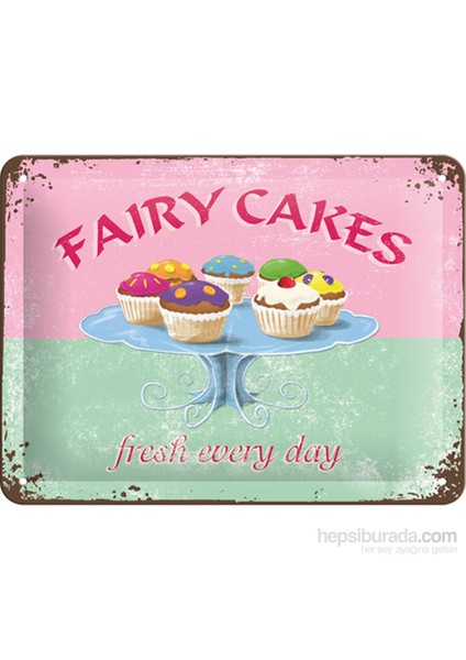 Fairy Cakes Kabartmalı Metal Duvar Panosu