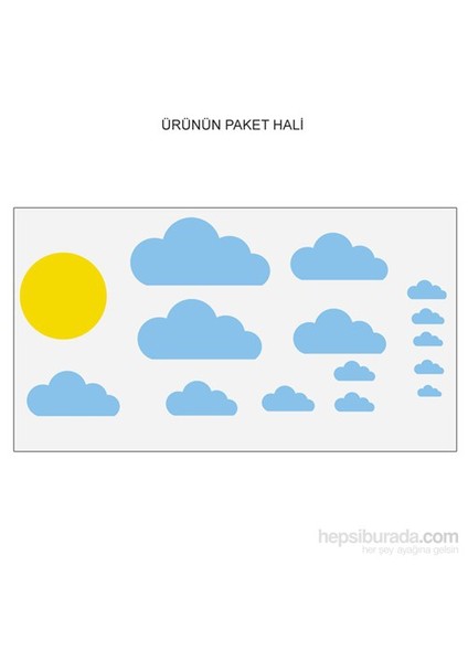 Güneş Ve Mavi Bulutlar Sticker modelleri