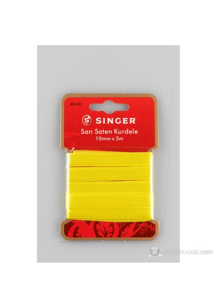 300-80 Sarı Saten Kurdele (10 mm x 3 m)