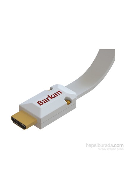 HD18P1 High Speed HDMI Cable w. Ethernet, HDMI A-plug - HDMI A-plug, 1,8m, Beyaz renkli, Flat