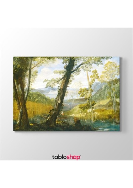 Annibale Carracci - River Landscape Tablosu