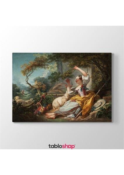 Jean Honore Fragonard - The Shepherdess Tablosu
