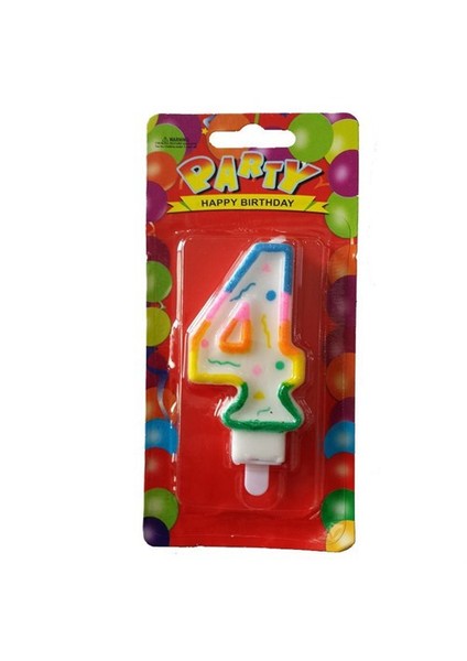 4 Rakamlı Numaralı Parti Mumu