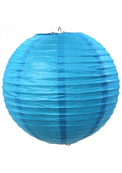 Çin Feneri Asma Süs Mavi Renk 35 Cm