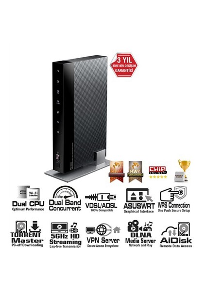 DSL-N66U N900 VDSL-ADSL-Fiber Destekli Dual-Band Gigabit Modem Router