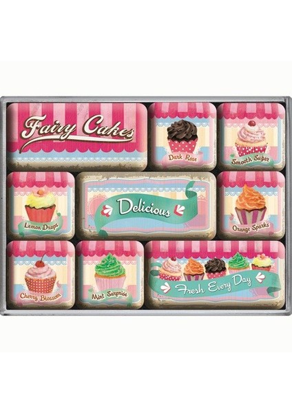 Fairy Cakes- Delicious Magnet Set (9 Parça)