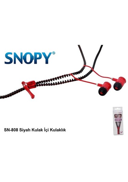 Sn-808 Siyah Kulak İçi Kulaklık