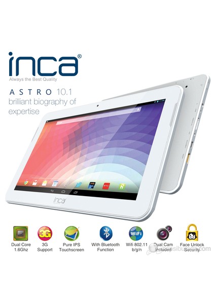 Astro 16GB 10.1" IPS Beyaz Tablet + 4 Adet Aksesuar Hediye