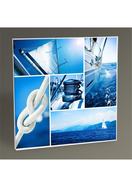 Yacht Collage Tablo 80X80