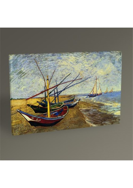 Vincent Van Gogh Balıkçı Tekneleriı Tablo 75X50