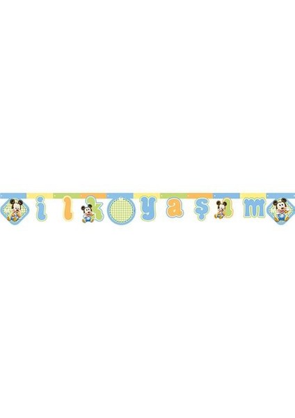 Baby Mickey Mouse İlk Yaşım Yazı Banner