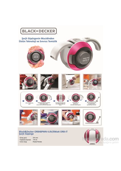 ORB48PMN 4.8V/8Watt ORB-IT Şarjlı Süpürge