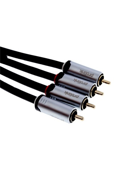 HMC101 2 RCA Metal Krom Kablo (10 m)