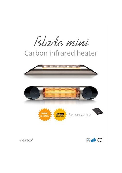 Blade Mini 1200 W Duvar Tipi Karbon Infrared Isıtıcı