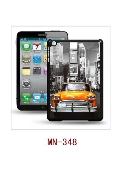 iPad Mini 1/2/3 - 3D Hologramlı Sarı Araba Arka Kapak (ITG-MN-348)