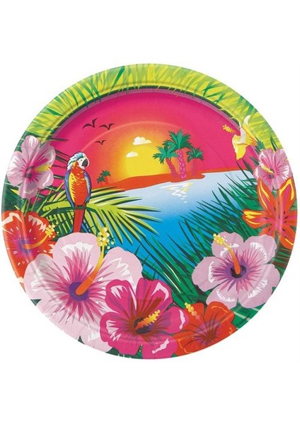 Luau Party Tabak 23 Cm 8 Ad