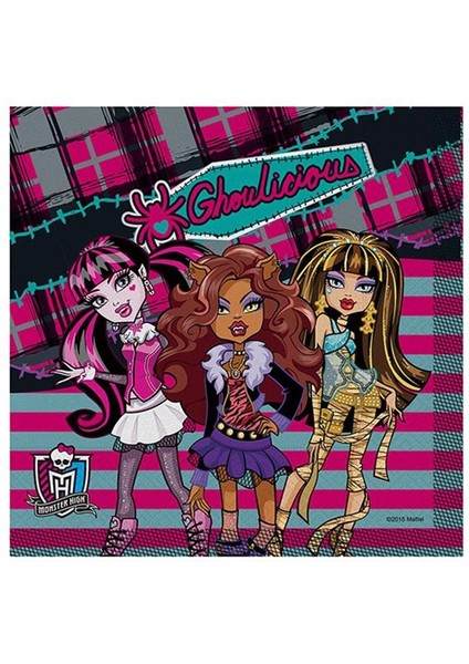 Monster High Klasik Kağıt Peçete 33X33 Cm (16 Ad)