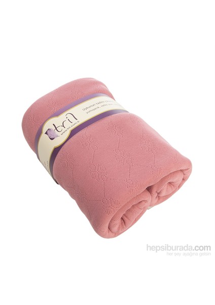 Dantel Koyu Pembe Tek Kişilik Pike