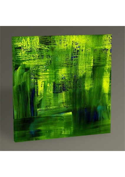 Yeşil Soyut Yağlı Boya Tablo 50X50